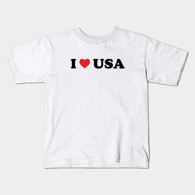 I Love USA Kids T-Shirt by Novel_Designs